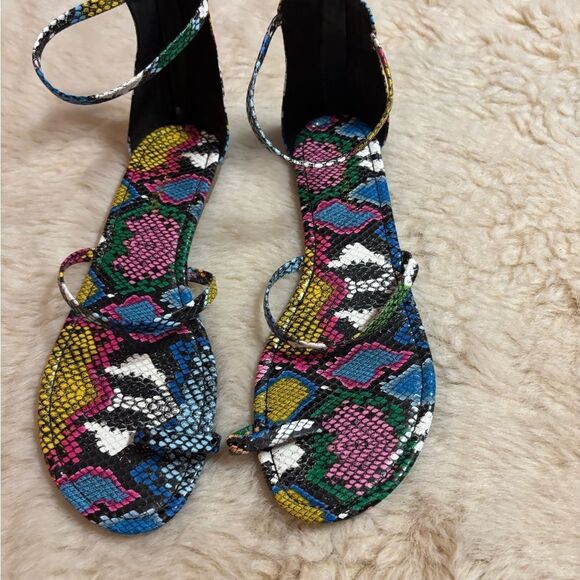 Liliana Colorful Snake Sandals Sleek Strappy Design - Picture 7 of 9